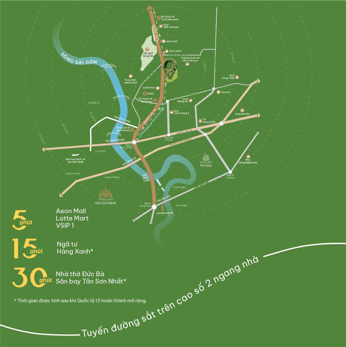 Lusso Saigon sở hữu vị trí “tâm điểm giao thương” ngay mặt tiền Quốc lộ 13 